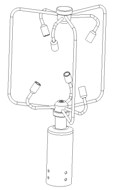 不锈钢款三维风速仪结构图